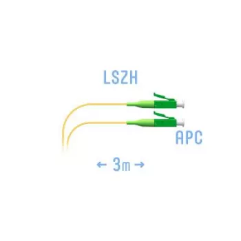 Шнур монтажный оптический LC/APC SM 3м. (0,9)